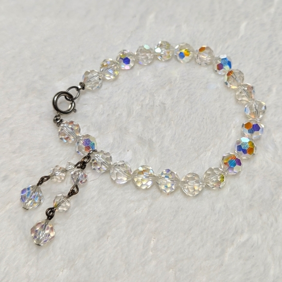 Sparkly Auroa Borealis Crystal Beaded Bracelet - Picture 1 of 6